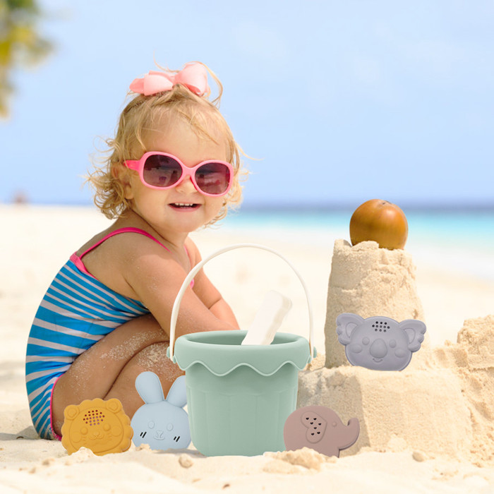 Theo Klein 2103 Aqua Action Coral Reef Seau de Plage Robuste Seau de Plage et pour Bac à sable avec tamis et Moules à Sable Jouet pour Enfants à Partir d'un an