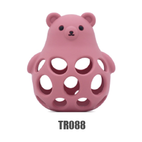 Teethers tat-trabi tas-silikon bl-ingrossa