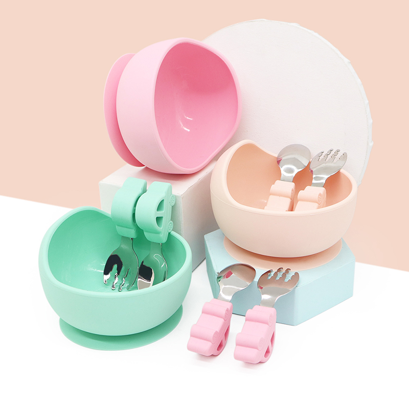 China Baby Feeding Set Silicone Tableware Wholesale l Melikey factory and  suppliers