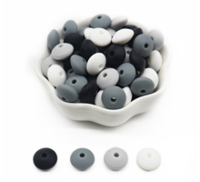 flat 4mm silicone beads