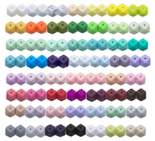 hexagon 17mm silicone beads