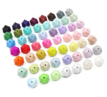 icosahedron 17mm silicone beads