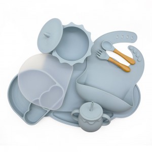 ụmụaka silicone tableware onyinye set